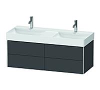 Meuble Double Vasque suspendu Duravit XSquare pour 235312 Graphite Mat 1184 mm XS416404949