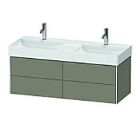 Duravit XSquare Meuble sous lavabo XS416409292 118,4x39,7x46cm, 4 tiroirs, Steingrau seidenmatt