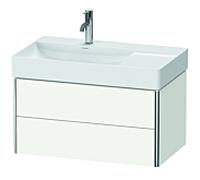 Meuble Pour Lavabo Encastrable suspendu Duravit XSquare pour 234880, version gauche Blanc satiné mat 784 mm