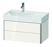 Meuble Pour Lavabo Encastrable suspendu Duravit XSquare pour 234880, version gauche Blanc brillant Laqué 784 mm