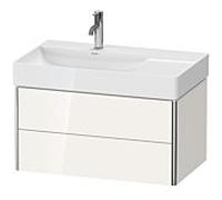 Duravit XSquare Meuble sous lavabo XS416809898 78,4x39,7x46cm, 2 tiroirs, Nachtblau seidenmatt