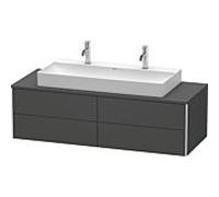 Duravit Meuble sous lavabo XSquare XS4915M4949 140x40x54,8 cm 4 tiroirs Graphite mat