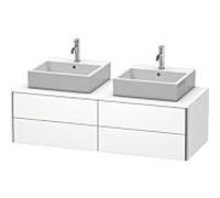 Duravit XSquare Meuble sous lavabo XS4916B1818 140x40x54,8cm, 4 tiroirs, des deux côtés, blanc matt