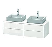 Meuble Double Vasque Duravit XSquare Blanc brillant 400x1400x548mm XS4916B2222