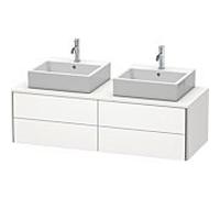 Duravit XSquare Meuble sous lavabo XS4916B3636 140x40x54,8cm, 4 tiroirs, des deux côtés, blanc mat