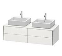 Duravit XSquare Meuble sous lavabo XS4916B3939 140x40x54,8cm, 4 tiroirs, double face, Nordic weiß