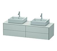 Duravit XSquare Meuble sous lavabo XS4917B3939 160x40x54,8cm, 4 tiroirs, double face, Nordic weiß