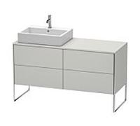 Duravit XSquare Meuble sous lavabo XS4923L0707 1400x538x548mm, 4 tiroirs, gauche, gris béton mat