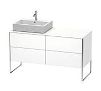 Duravit XSquare Meuble sous lavabo XS4923L1818 1400x538x548mm, 4 tiroirs, gauche, tapis blanc
