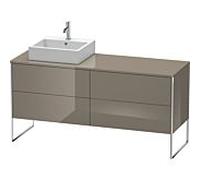 Duravit Meuble sous-lavabo XSquare XS4924L8989 160×53,8×54,8 cm 4 tiroirs gauche Flannel Grey