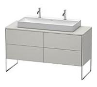 Duravit XSquare Meuble sous lavabo XS4925M0707 140x53,8x54,8cm, 4 tiroirs, béton gris mat