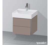 Duravit XSquare Meuble sous lavabo XS416004343 48,4x39,7x46cm, 2 tiroirs, mat en basalte