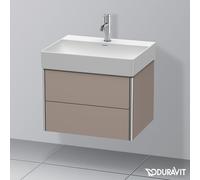 Duravit Meuble sous Duravit XSquare XS416104343 58,4x39,7x46cm, 2 tiroirs, mat en basalte
