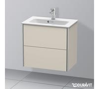 Duravit Meuble sous-lavabo XSquare XS416509191 compact suspendu 2 tiroirs 61x56x38,8 cm Taupe mat