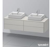 Duravit Meuble sous-vasque XSquare XS4917B0707 160×40×54,8 cm 4 tiroirs double face Gris béton mat