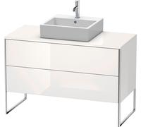 Duravit XSquare Meuble sous-vasque sur console au sol, 2 tiroirs, 1200x778x548mm, XS492202222, Couleur: Décor blanc brillant