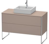 Duravit XSquare Meuble sous-vasque sur console au sol, 2 tiroirs, 1200x778x548mm, XS492204343, Couleur: Décor basalte mat