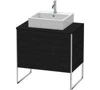 Duravit XSquare Meuble sous-vasque sur console au sol, 2 tiroirs, 800x778x548mm, XS492001616, Couleur: Décor chêne noir