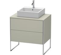 Duravit XSquare Meuble sous-vasque sur console au sol, 2 tiroirs, 800x778x548mm, XS492006060, Couleur: Laque mate taupe soie