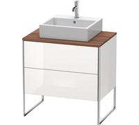 Duravit XSquare Meuble sous-vasque sur console au sol, 2 tiroirs, 800x778x548mm, XS492008585, Couleur: Laque brillante blanche