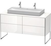 Duravit XSquare Meuble sous-vasque sur console au sol, 4 tiroirs, 1400x778x548mm, XS4925M2222, Couleur: Décor blanc brillant