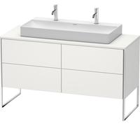 Duravit XSquare Meuble sous-vasque sur console au sol, 4 tiroirs, 1400x778x548mm, XS4925M3939, Couleur: Laque mate en soie Nordic White