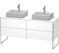 Duravit XSquare Meuble sous-vasque sur console au sol, pour deux vasques, 4 tiroirs, 1600x778x548mm, XS4927B1818, Couleur: Décor blanc mat