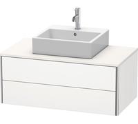 Duravit XSquare Meuble sous-vasque sur console suspendu, 2 tiroirs, 1000x400x548mm, XS491103636, Couleur: Laque mate en soie blanche