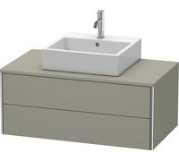 Duravit XSquare Meuble sous-vasque sur console suspendu, 2 tiroirs, 1000x400x548mm, XS491109292, Couleur: Gris pierre Vernis satiné mat Soie