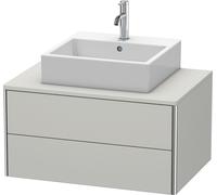 Duravit XSquare Meuble sous-vasque sur console suspendu, 2 tiroirs, 800x400x548mm, XS491000707, Couleur: Gris béton Gris mat