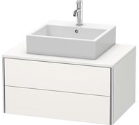 Duravit XSquare Meuble sous-vasque sur console suspendu, 2 tiroirs, 800x400x548mm, XS491003939, Couleur: Laque mate en soie Nordic White