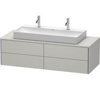 Duravit XSquare Meuble sous-vasque sur console suspendu, 4 tiroirs, 1400x400x548mm, XS4915M0707, Couleur: Gris béton Gris mat