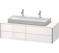 Duravit XSquare Meuble sous-vasque sur console suspendu, 4 tiroirs, 1400x400x548mm, XS4915M2222, Couleur: Décor blanc brillant