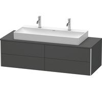 Duravit XSquare Meuble sous lavabo XS4915M4949 140x40x54,8cm, 4 tiroirs, graphite mat