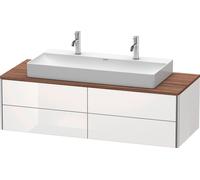 Duravit XSquare Meuble sous-vasque sur console suspendu, 4 tiroirs, 1400x400x548mm, XS4915M8585, Couleur: Laque brillante blanche