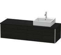 Duravit XSquare Meuble sous-vasque sur console suspendu, 4 tiroirs, vasque à droite, 1600x400x548mm, XS4914R1616, Couleur: Décor chêne noir