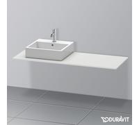Duravit Console XSquare XS060GL3636, 140 x 55 cm, 1 découpe gauche, blanc mat