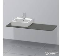 Duravit Console XSquare XS060GL4949 140x55 cm, 1 découpe à gauche, graphite mat