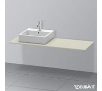 Duravit Console XSquare XS060GL6060 – 1 découpe à gauche, 1400×16×550 mm, laque mate taupe soie