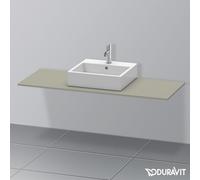 Duravit Console XSquare XS060GM9292 1400×550 mm 1 découpe centrale Gris pierre vernis satiné
