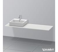 Duravit Console XSquare XS060HL3636 160x55cm, avec 1 découpe, gauche, blanc mat