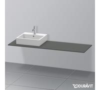 Duravit Console XSquare XS060HL4949 160x55 cm avec 1 découpe à gauche graphite mat