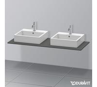 Duravit Console XSquare XS063GB4949 140 x 55 cm, 2 découpes, graphite mat