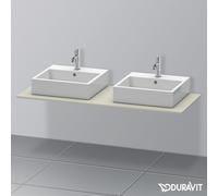 Duravit Console XSquare XS063GB6060 140 x 55 cm – 2 découpes – finition satin taupe