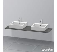 Duravit – Console XSquare 063H XS063HB4949 – 1600x550 mm – 2 découpes – Décor graphite mat
