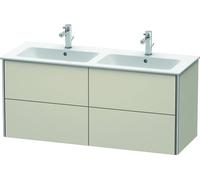 Duravit XSquare Vanity unit à suspension murale 128,0 x 47,8 cm, 4 tiroirs, pour lavabo ME by Starck 233613, XS417509191, Couleur: Taupe mat