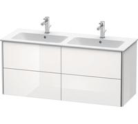 Duravit XSquare Vanity unit à suspension murale 128,0 x 47,8 cm, 4 tiroirs, pour lavabo ME by Starck 233613, XS417502222, Couleur: Décor blanc brillant