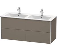 Duravit XSquare Vanity unit à suspension murale 128,0 x 47,8 cm, 4 tiroirs, pour lavabo ME by Starck 233613, XS417509090, Couleur: Flanelle Vernis gris satiné mat soyeux