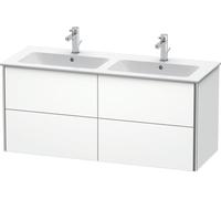 Duravit XSquare Vanity unit à suspension murale 128,0 x 47,8 cm, 4 tiroirs, pour lavabo ME by Starck 233613, XS417501818, Couleur: Décor blanc mat