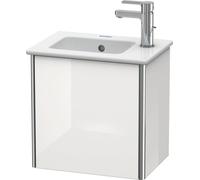 Meuble Pour Lavabo Encastrable Duravit XSquare pour ME by Starck 072343, version gauche Blanc brillant Laqué 400x410x289mm